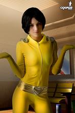 Devora in yellow costume 10