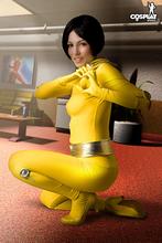 Devora in yellow costume 5
