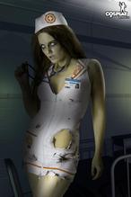 Zombie nurse flaunts boobs 2